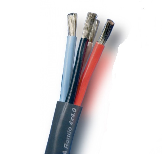 Supra Rondo 4x4.0, antracitgrå högtalarkabel lösmeter