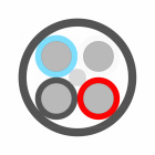 Supra Skyflex 4x1.6 FRHF högtalarkabel, lösmeter svart Supra Skyflex 4x1.6 FRHF högtalarkabel, lösmeter svart