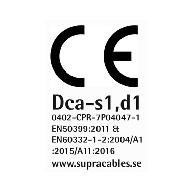 Supra Skyflex 4x1.6 FRHF högtalarkabel, lösmeter svart