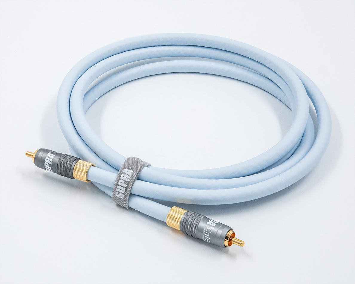 Supra Trico Coaxial S/PDIF RCA ljudkabel, 1 meter