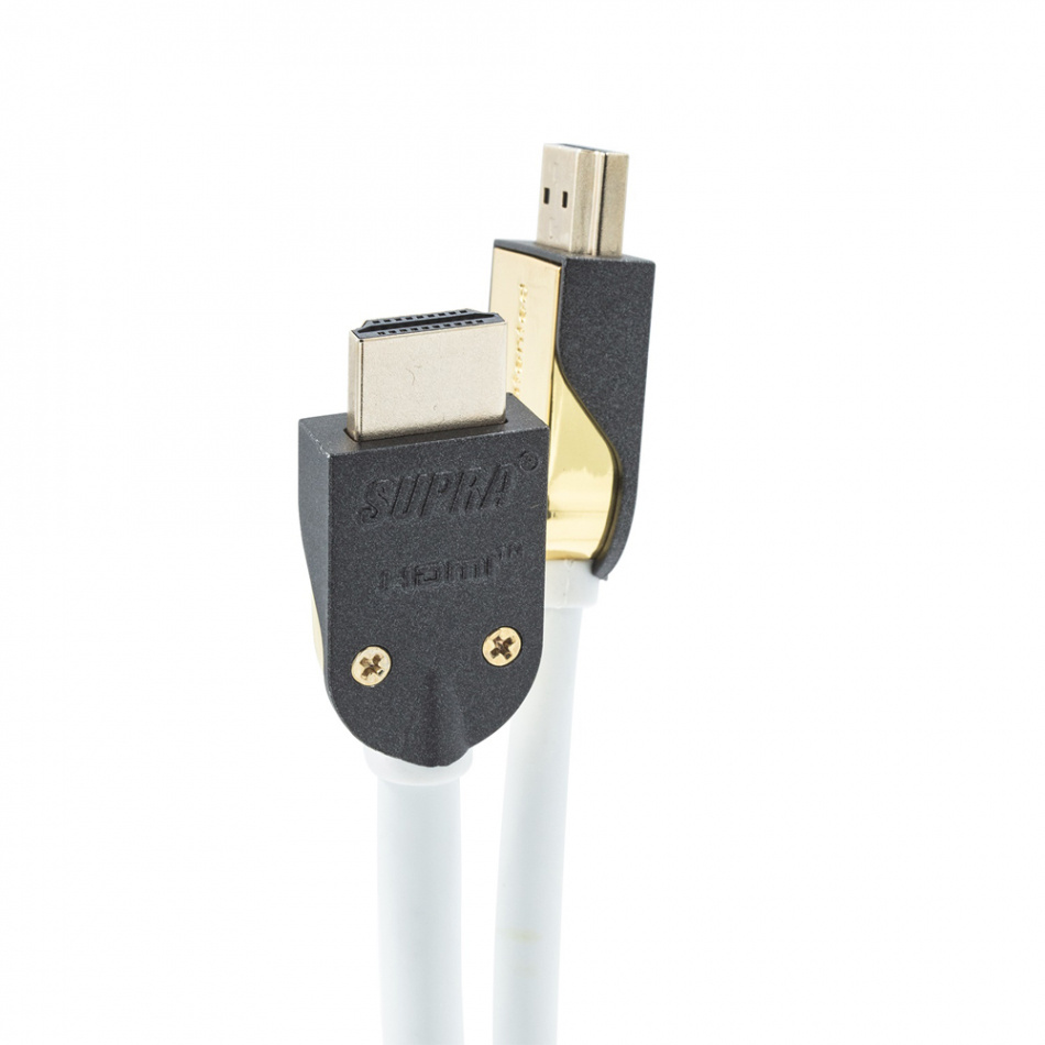 Supra HDMI 2.1 UHD8K, HDMI-kabel med stöd för 8K HDR, vit