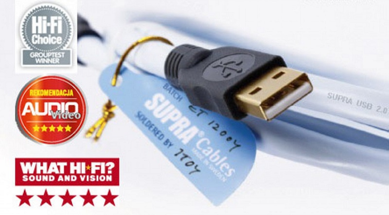 Supra USB 2.0 A-B, USB-kabel 1 meter