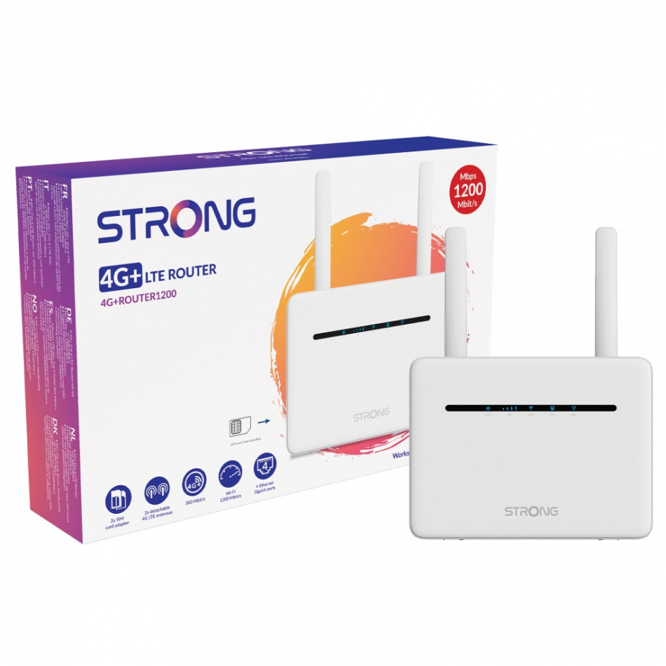 Strong Router 1200 trådlös Dual-band 4G+ LTE Router 1200 Mbit/s