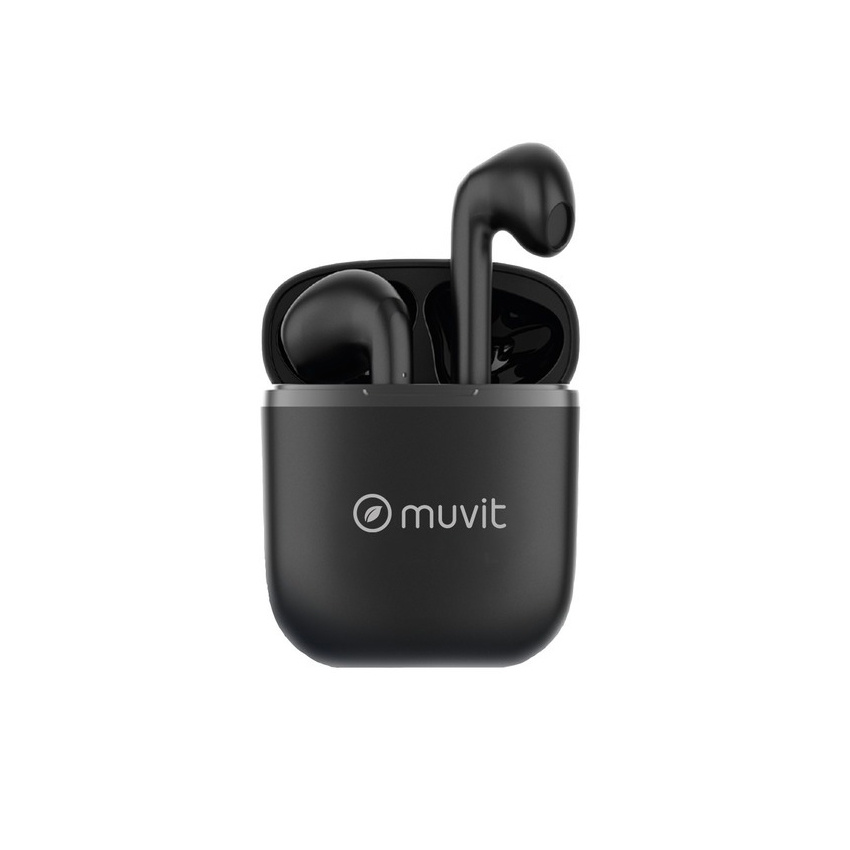 Muvit Pure trådlösa in-ear hörlurar, svarta