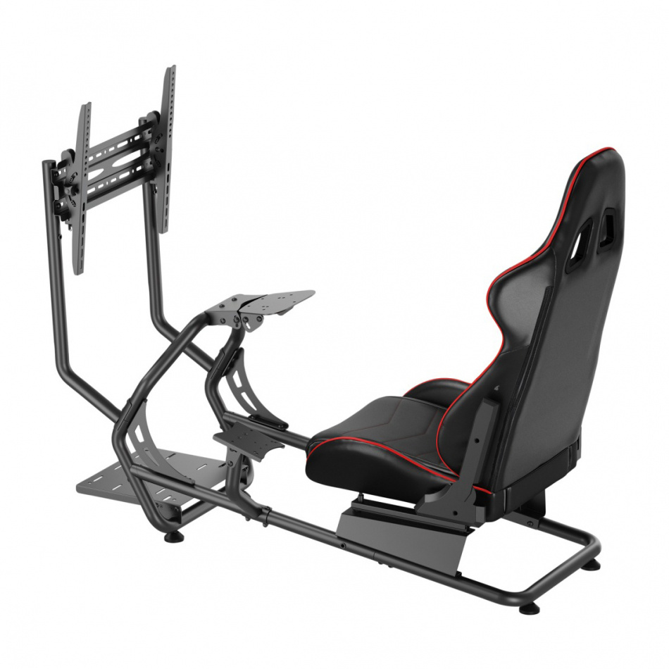 LogiLink Racing Cockpit, racingstol med skärmfäste 32-50 tum