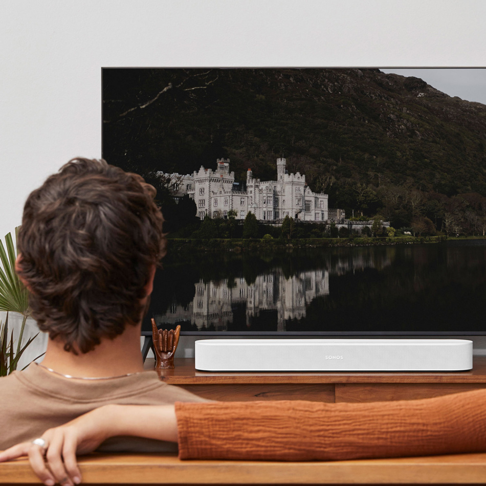 Sonos Beam (gen 2) soundbar med Dolby Atmos, AirPlay 2 & röststyrning, vit