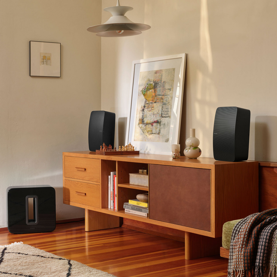 Sonos Five Wifi-högtalare med AirPlay 2 & fukttålig design, svart