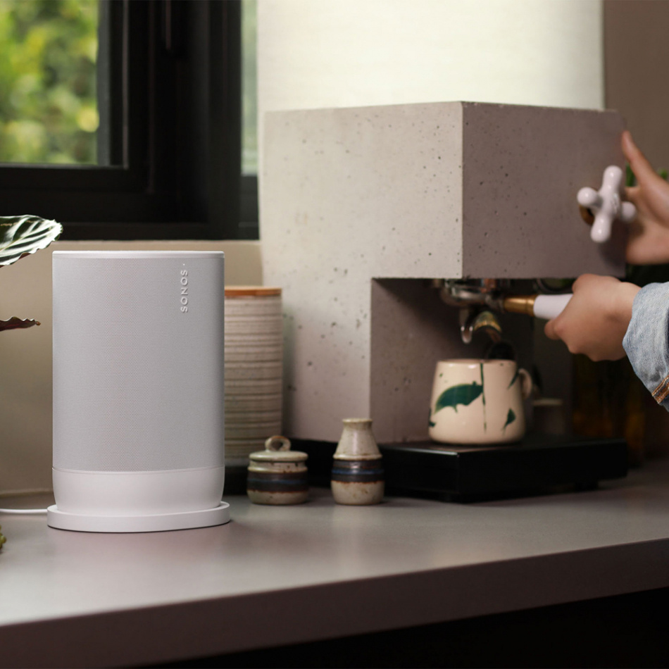Sonos Move 2 bärbar Wifi-högtalare med AirPlay 2 & Bluetooth, vit
