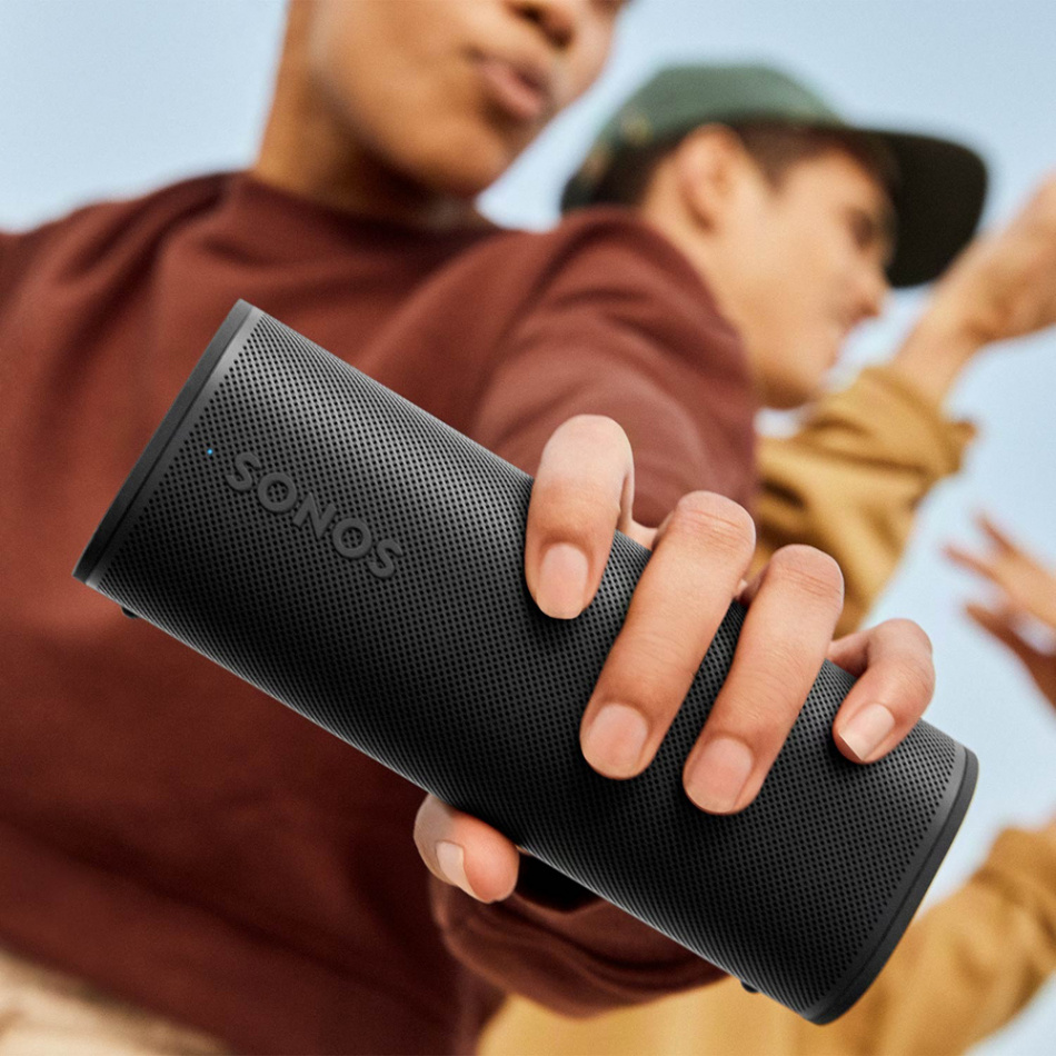 Sonos Roam 2 bärbar IP67-högtalare med Wifi & Bluetooth, svart