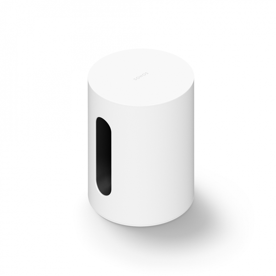 Sonos Sub Mini kompakt trådlös subwoofer med Trueplay, vit