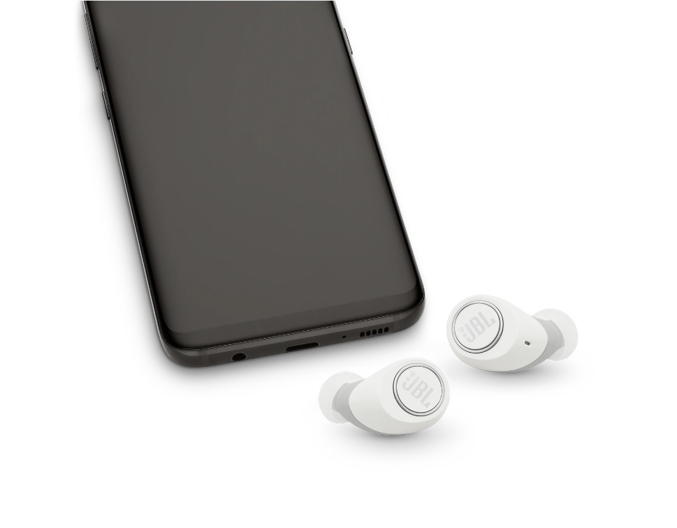 JBL Free, trådlösa in-ear hörlurar vit