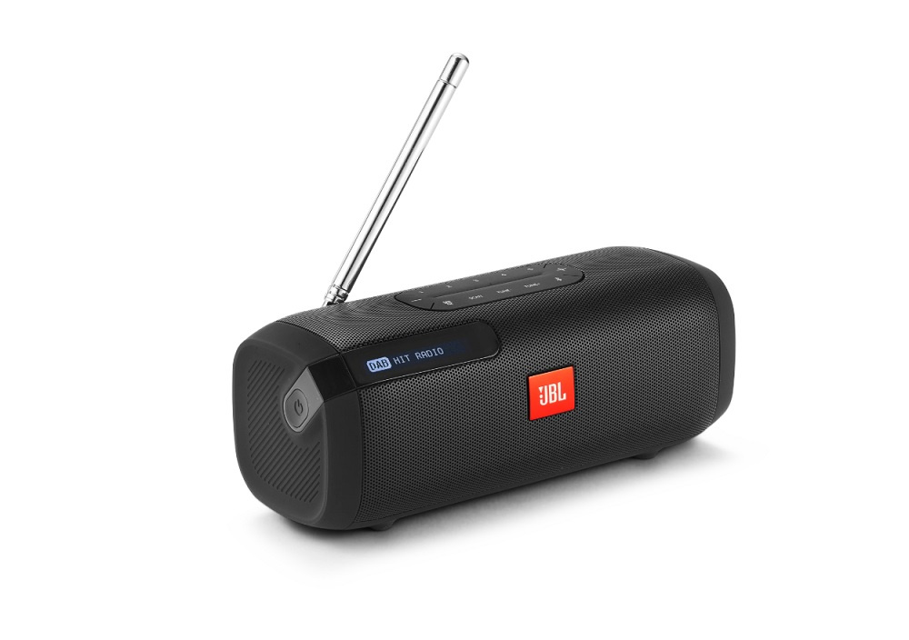 JBL Tuner, portabel högtalare med Bluetooth & DAB/FM-radio, svart