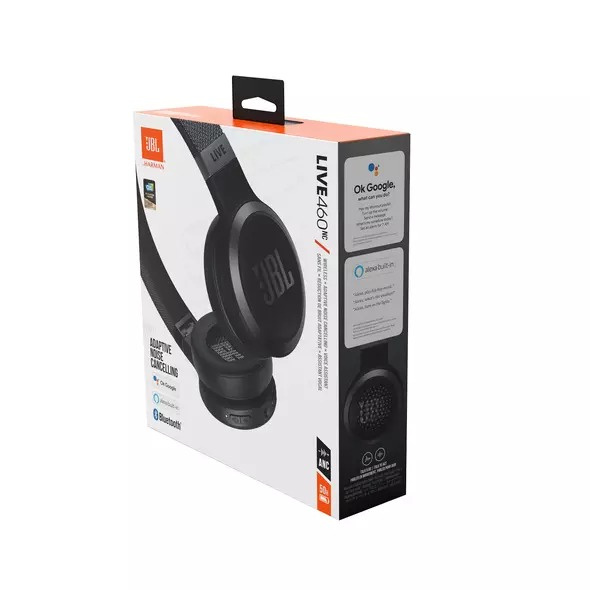 JBL Live 460NC on-ear hörlurar med Bluetooth & brusreducering, rosa