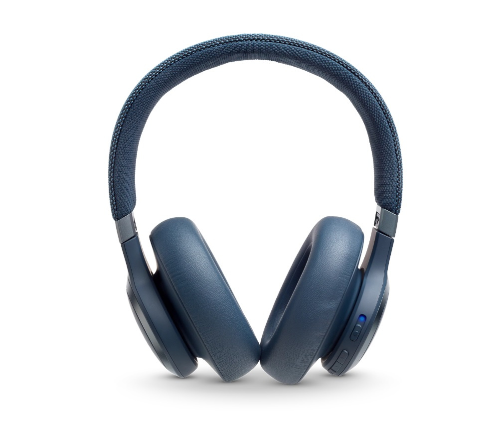 JBL LIVE 650BTNC Over-Ear hörlurar med röststyrning & brusreducering, blå