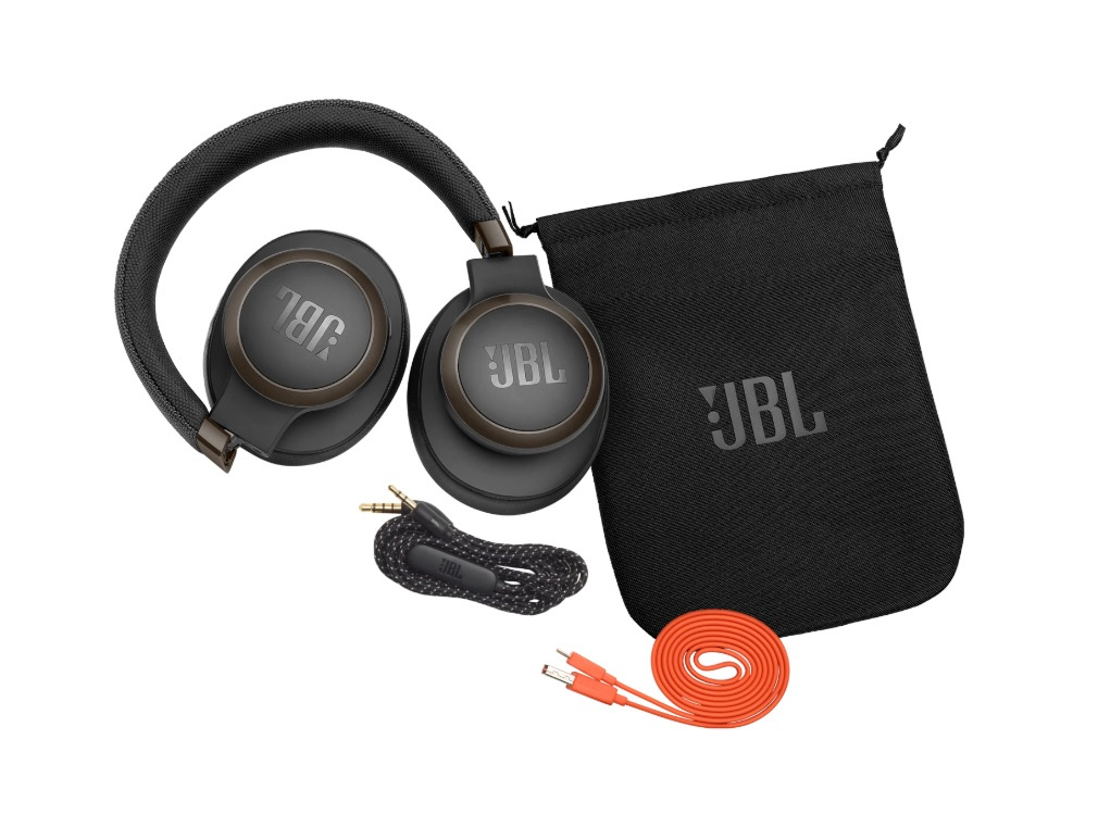 JBL LIVE 650BTNC Over-Ear hörlurar med röststyrning & brusreducering, svart