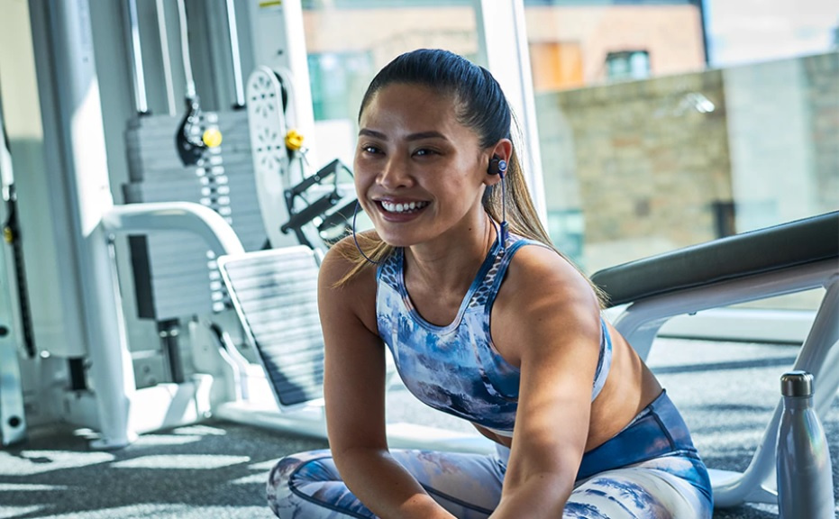 JBL Reflect Mini 2, in-ear hörlur med Bluetooth, blå