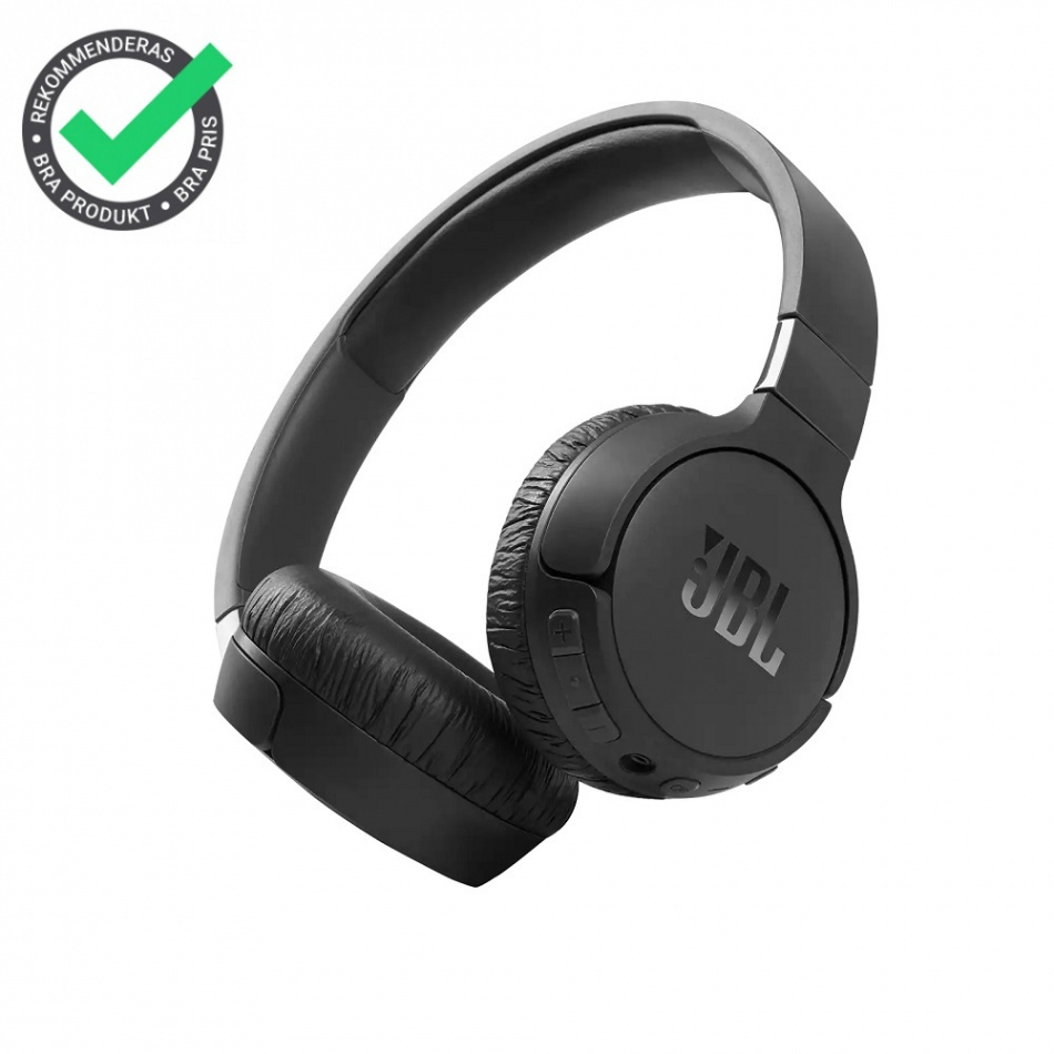 JBL Tune 660NC on-ear hörlurar med Bluetooth, brusreducering & Pure Bass, svart