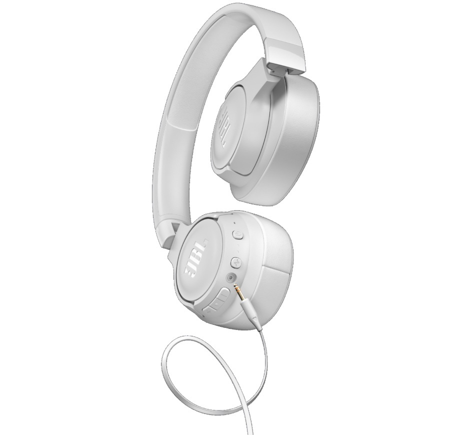 JBL Tune 750BTNC, over-ear hörlur med brusreducering, vit