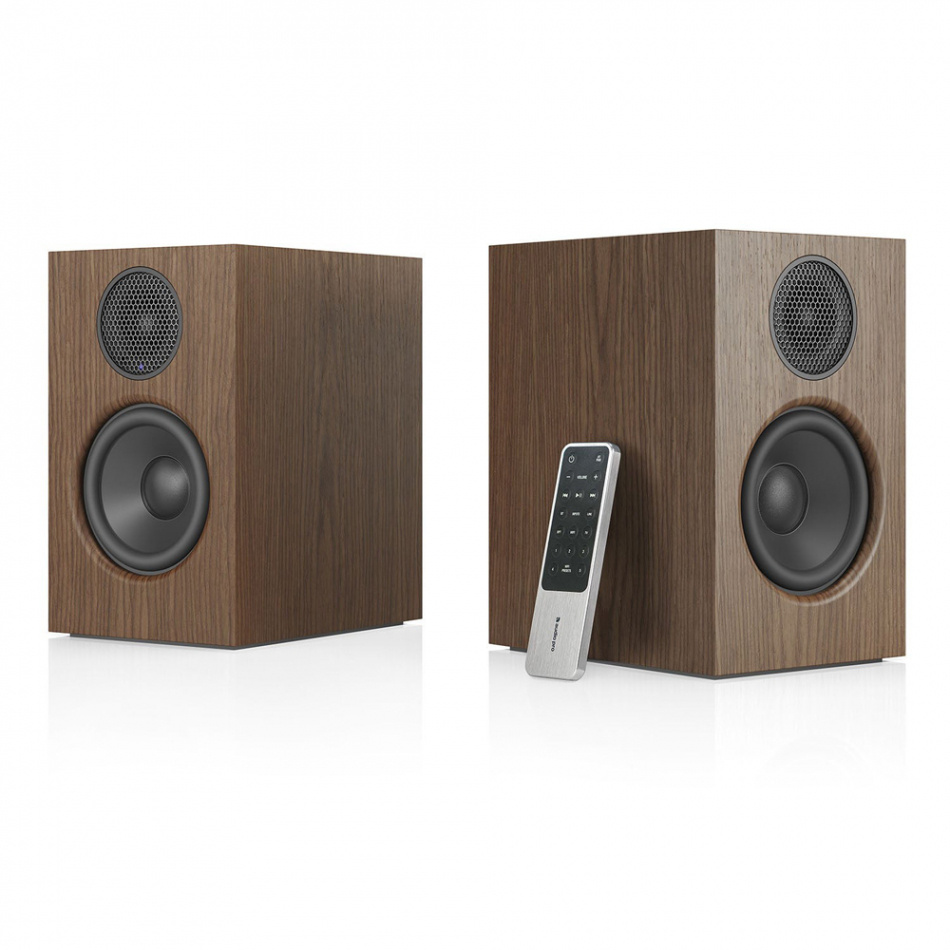 Audio Pro A28 W streaminghögtalare powered by Linkplay med HDMI ARC, valnöt par