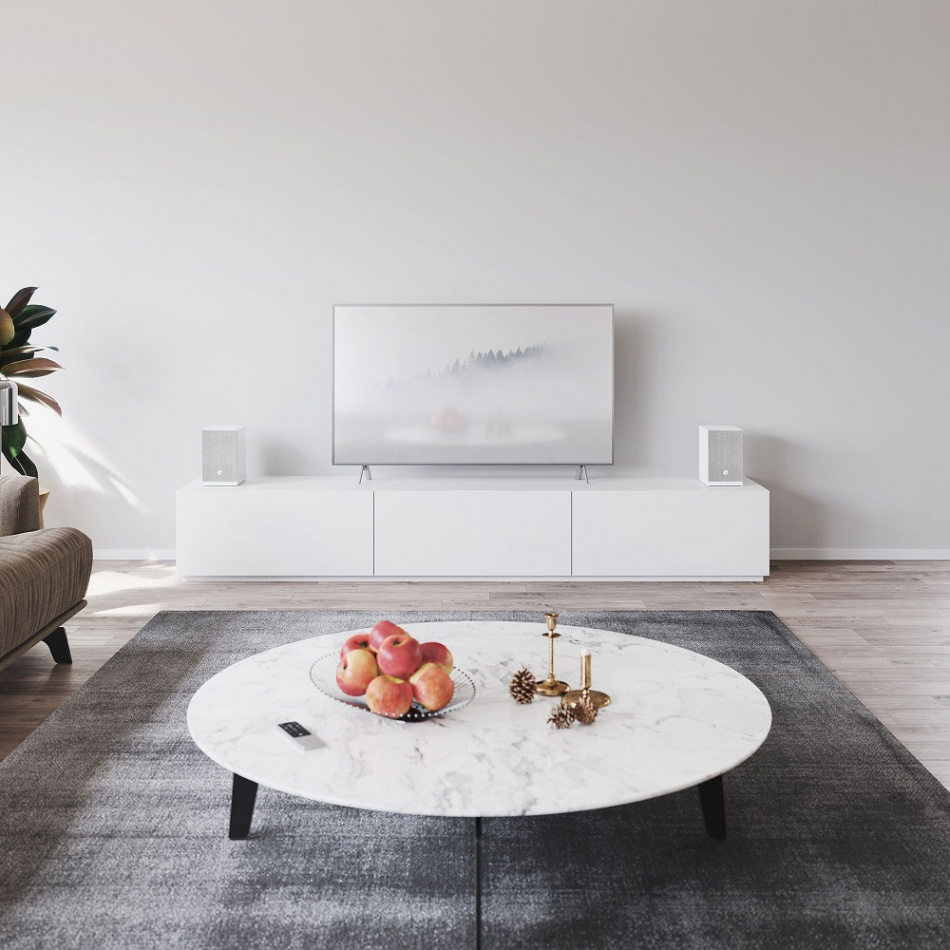 Audio Pro A28 aktiva högtalare med HDMI ARC, Bluetooth & Wifi, vitt par