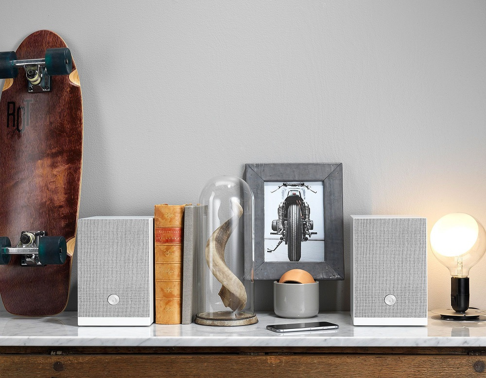 Audio Pro A28 aktiva högtalare med HDMI ARC, Bluetooth & Wifi, vitt par