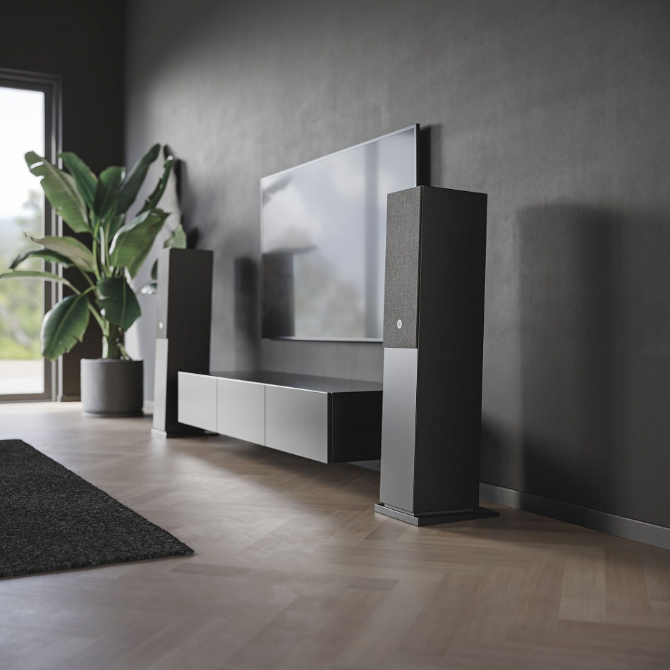 Audio Pro A48 aktiva golvhögtalare med HDMI ARC, Bluetooth & Wifi, svart par