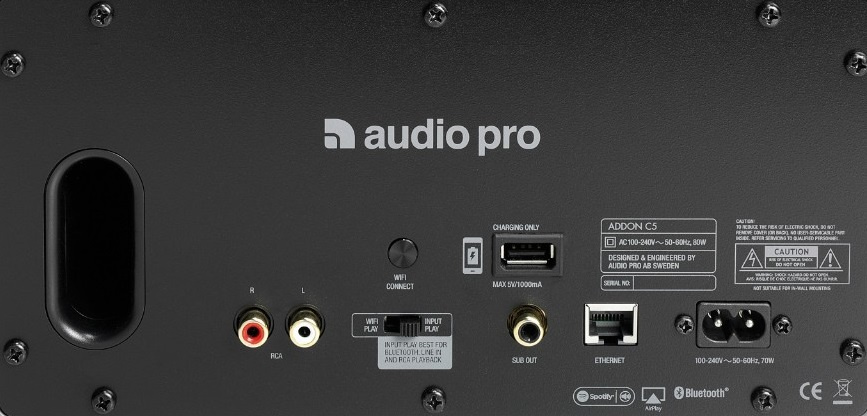 Audio Pro Addon C5 aktiv högtalare med nätverk, svart
