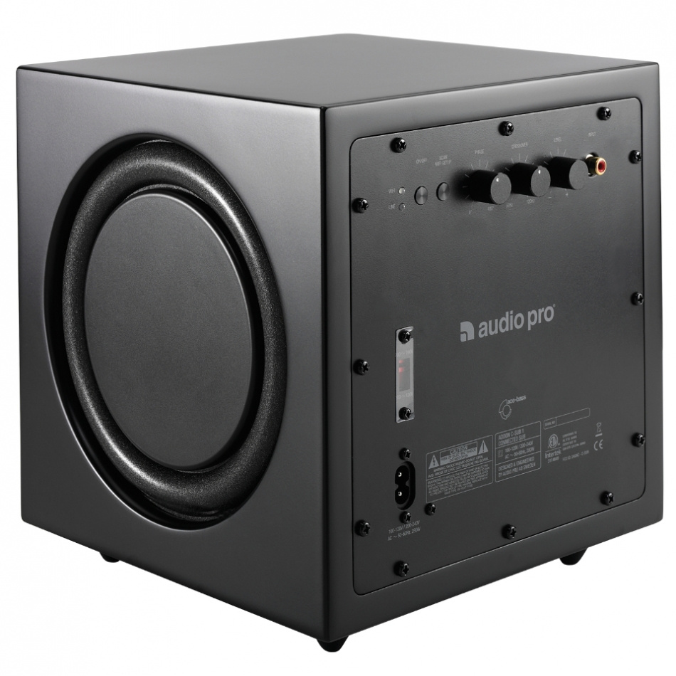 Audio Pro Addon C-Sub, aktiv subwoofer med Wifi, svart