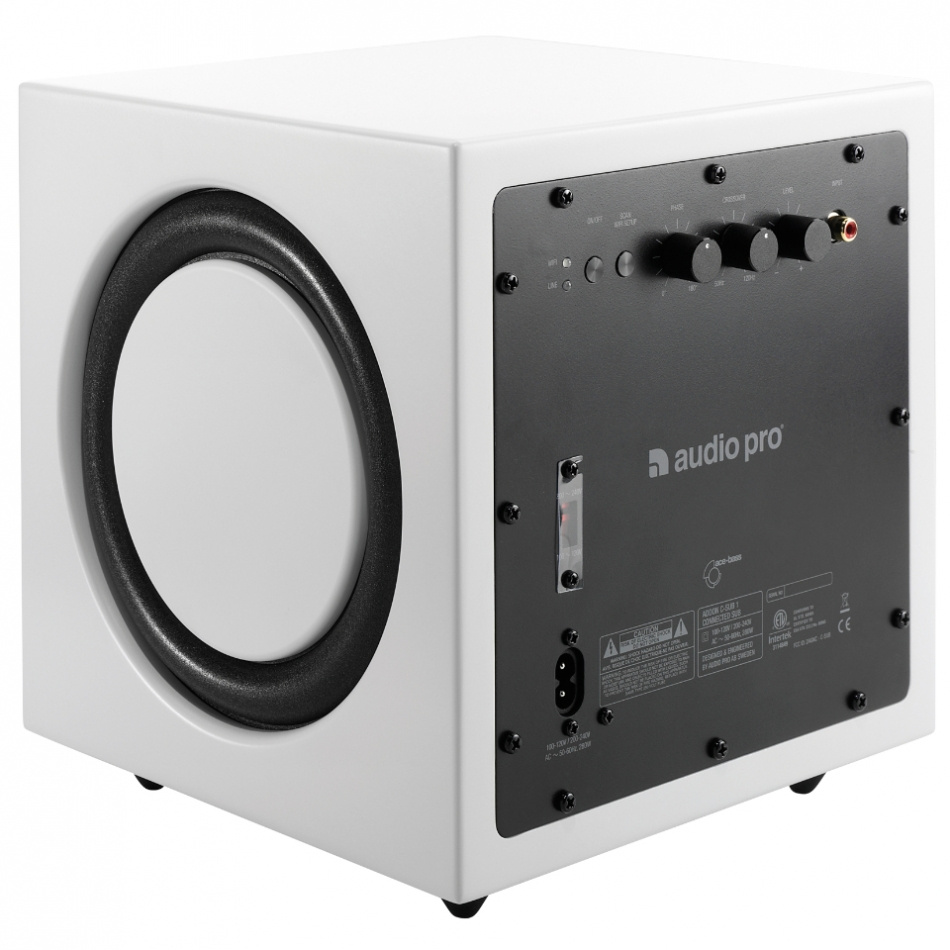 Audio Pro Addon C-Sub, aktiv subwoofer med Wifi, vit