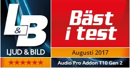 Audio Pro Addon T10 gen2 aktiv högtalare med Bluetooth, svart