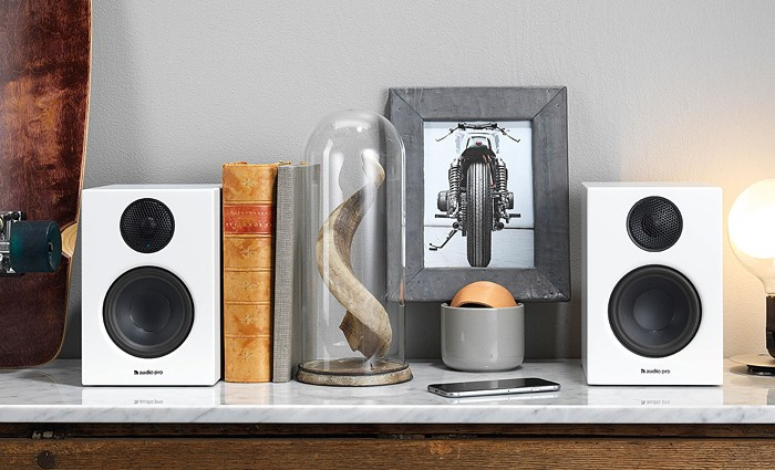 Audio Pro Addon T14, aktiva högtalare med Bluetooth, vita UTFÖRSÄLJNING