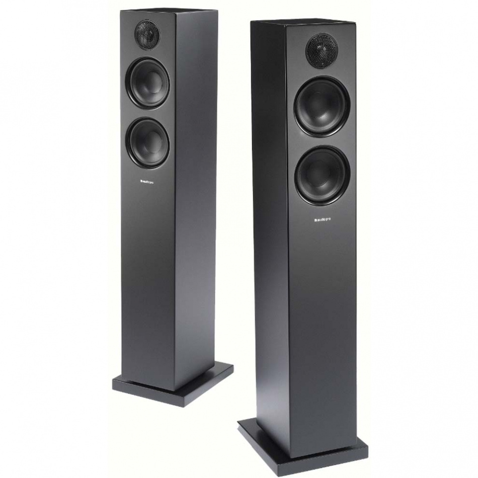 Audio Pro Addon T20, svarta aktiva golvhögtalare