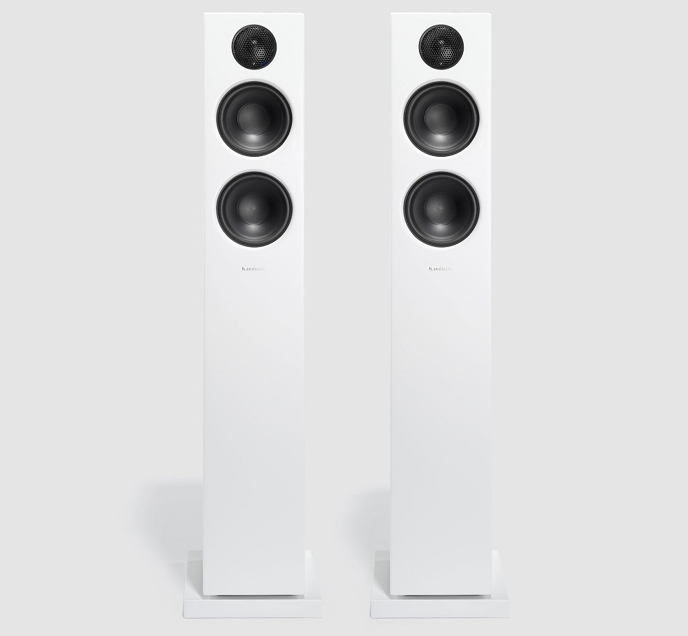 Audio Pro Addon T20, vita aktiva golvhögtalare