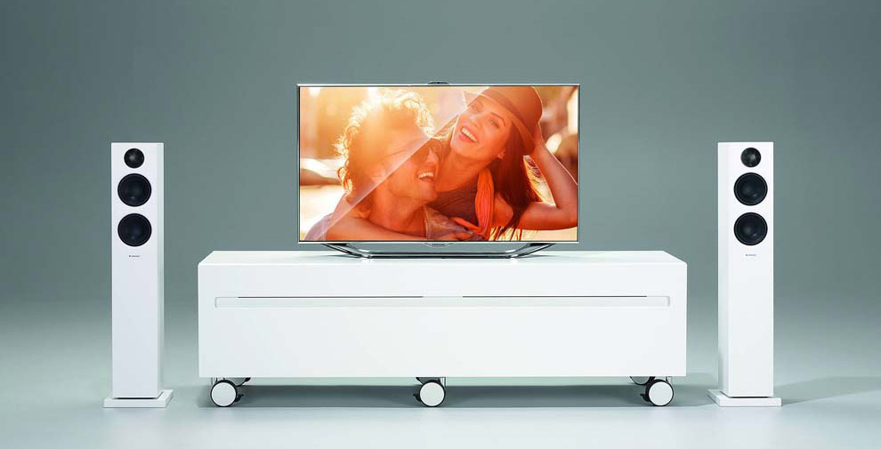 Audio Pro Addon T20, vita aktiva golvhögtalare