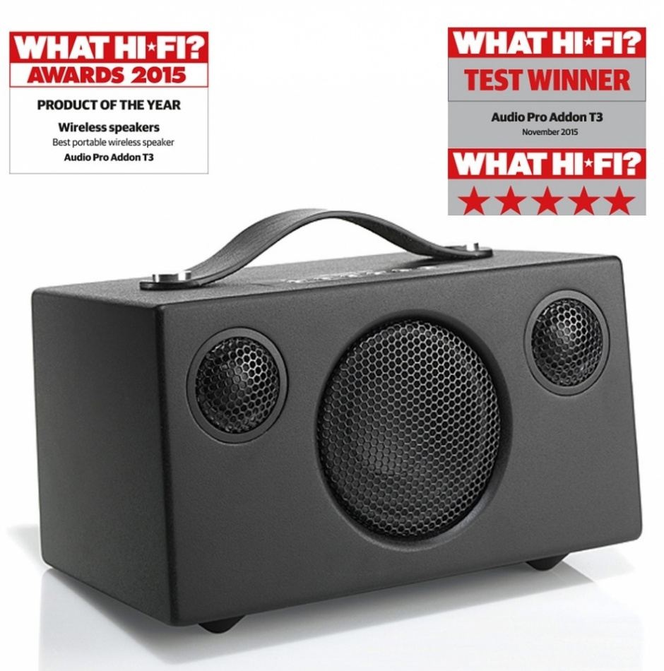 Audio Pro Addon T3 batteridriven Bluetooth-högtalare, grå