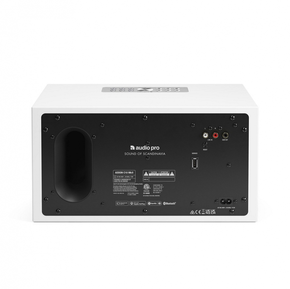Audio Pro C10 MKII (ej W) med Chromecast & AirPlay 2 vit Returexemplar