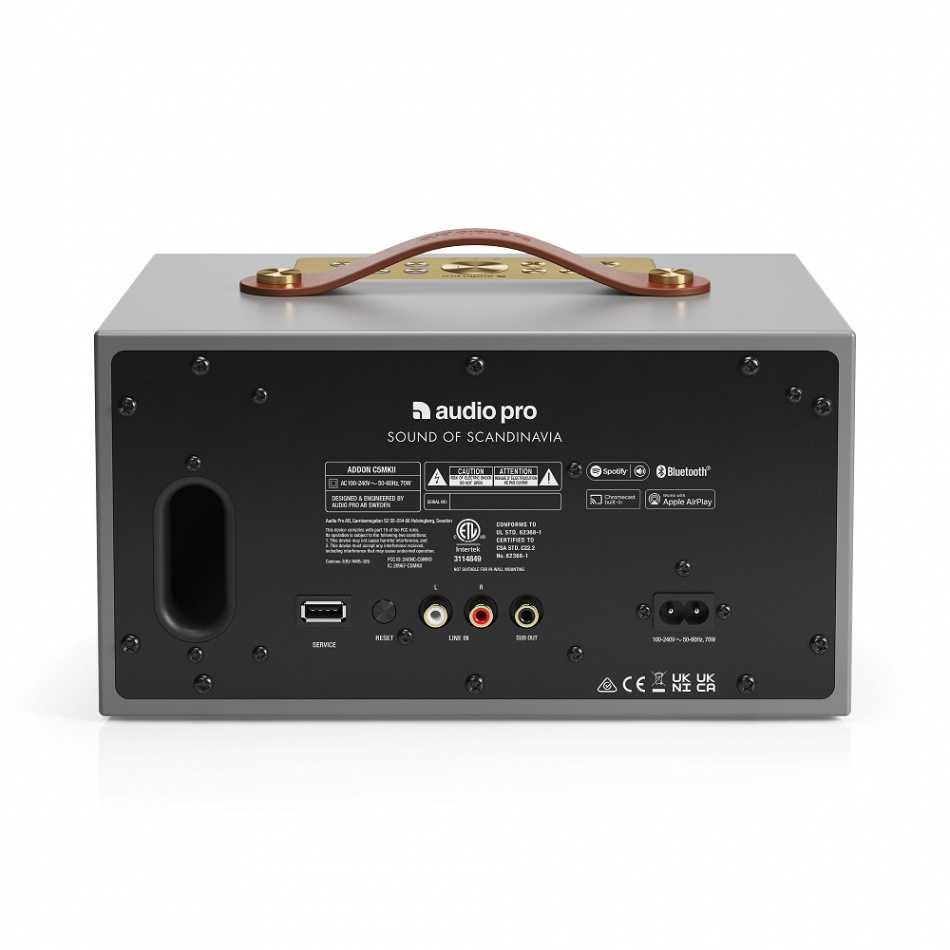 Audio Pro C5 MKII med Chromecast, AirPlay 2 & Bluetooth, grå