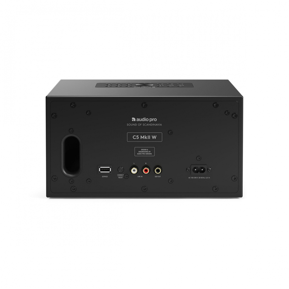 Audio Pro C5 MKII W Wifi-högtalare powered by Linkplay med Chromecast & AirPlay 2, svart