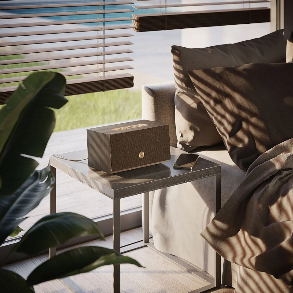 Audio Pro C5 MKII W Wifi-högtalare med Chromecast & AirPlay 2, valnöt