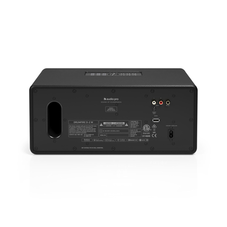 Audio Pro D-2 W, Wifi-högtalare powered by Linkplay med Chromecast & AirPlay 2 svart