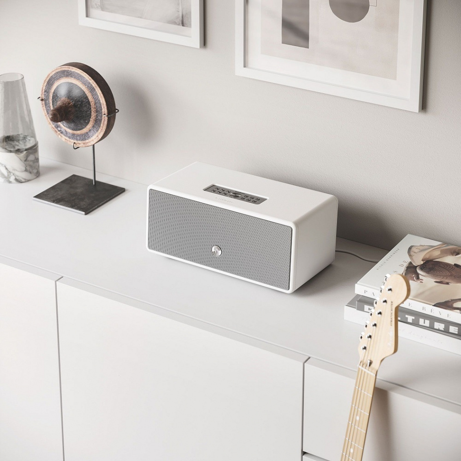Audio Pro Drumfire D-2, aktiv Wifi-högtalare med Chromecast & AirPlay 2, vit