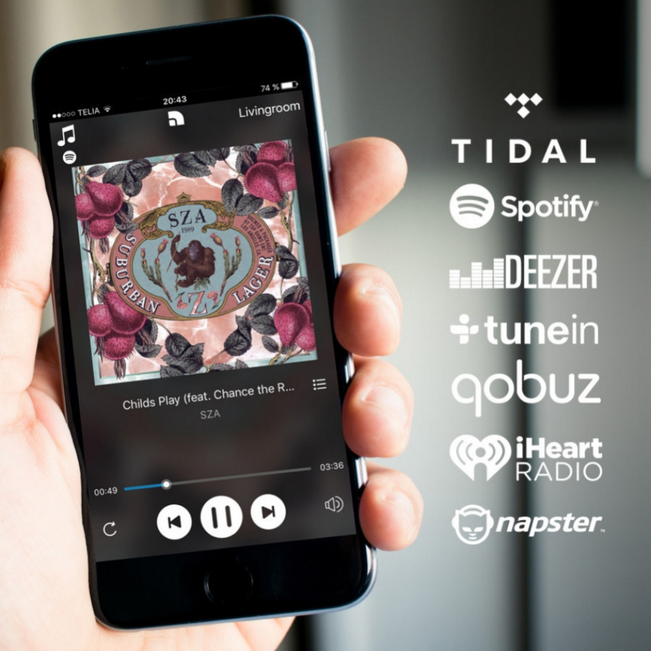 Audio Pro Drumfire, aktiv Wifi-högtalare, Dusk Grey