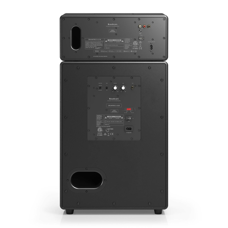 Audio Pro Drumfire II W, Wifi-högtalare powered by Linkplay med Chromecast & AirPlay 2 svart