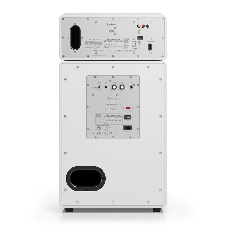 Audio Pro Drumfire II W, Wifi-högtalare powered by Linkplay med Chromecast & AirPlay 2 vit