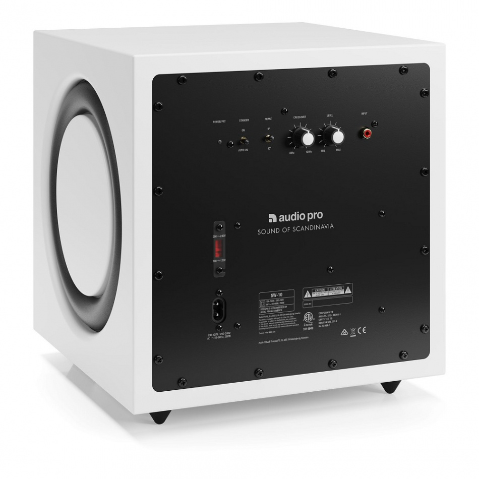 Audio Pro SW-10 aktiv subwoofer, vit