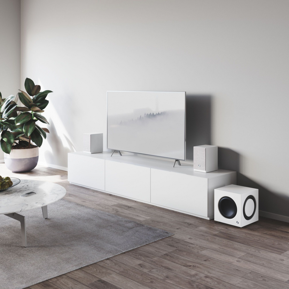 Audio Pro SW-10 aktiv subwoofer, vit