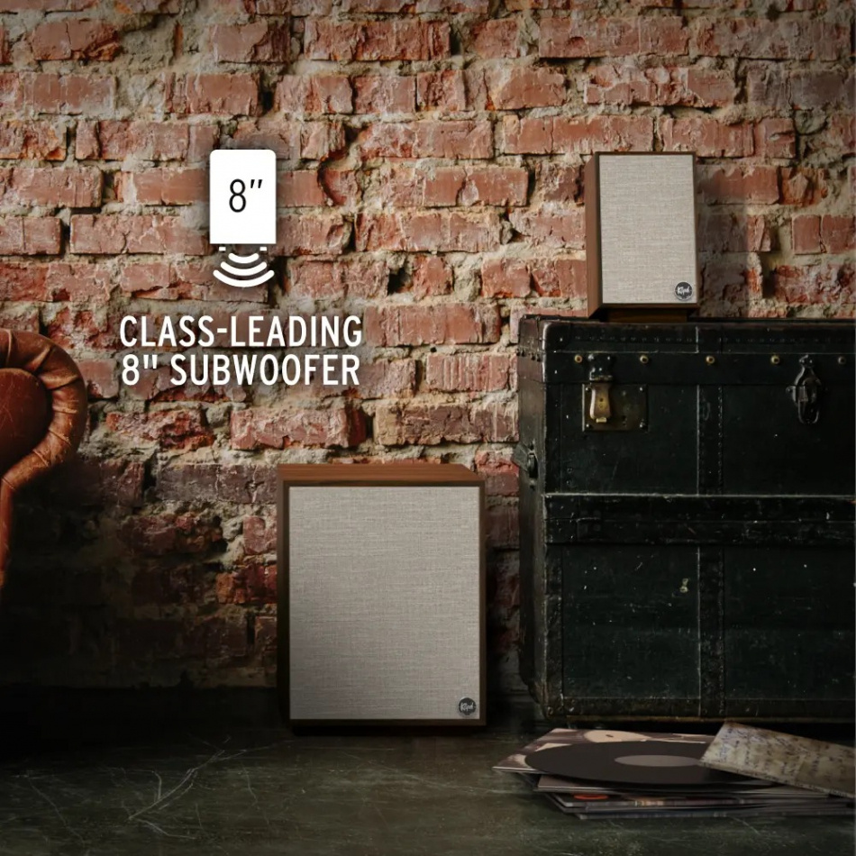 Klipsch ProMedia Heritage 2.1, aktivt högtalarsystem med Bluetooth valnöt 