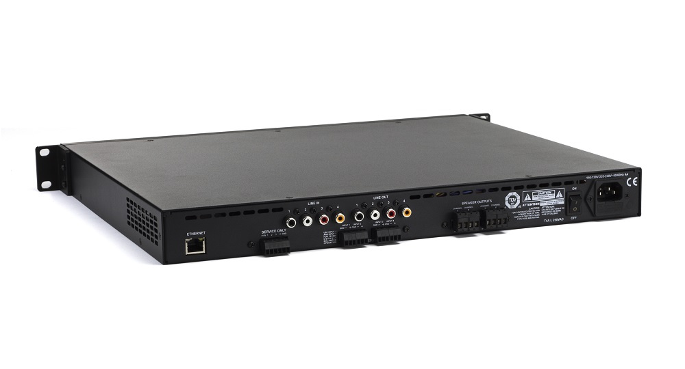 Klipsch KDA-1000 DSP multiroomförstärkare med 70/100 Volt, 4-kanaler