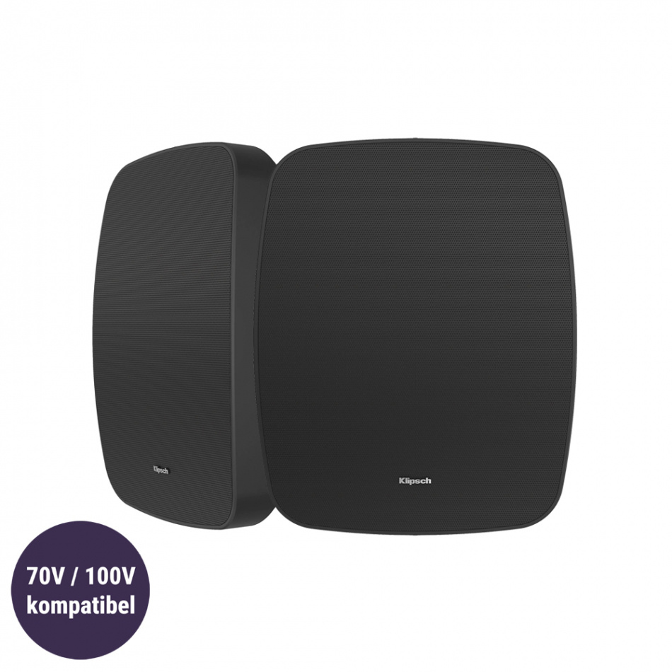 Klipsch PSM-525-T vädertålig högtalare 100V-kompatibel, svart styck