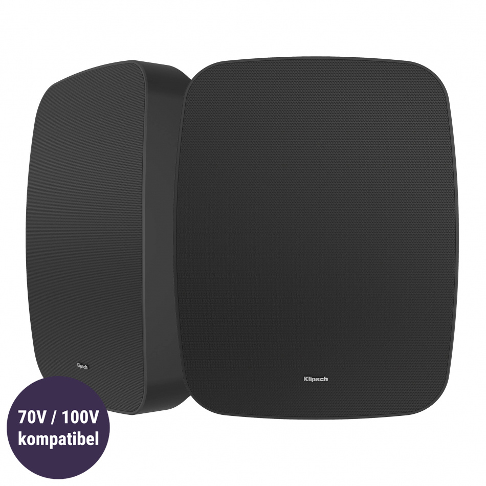 Klipsch PSM-800-T vädertålig högtalare 100V-kompatibel, svart styck